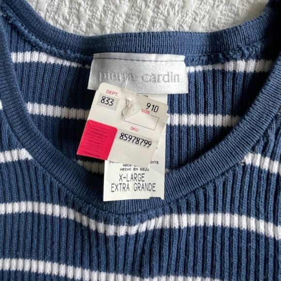 Pierre Cardin striped sweater vest size XL NWT - Picture 5 of 9